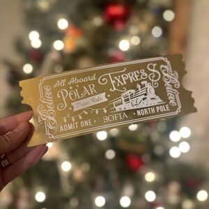 Polar Express Personalized Ticket